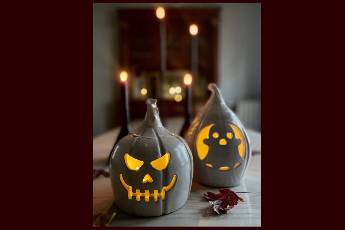 Fy26 Catalog Sept Nov   Photos For Web 58 Kim Burnham Ceramic Pumpkin Luminary